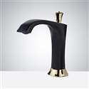 Fontana Black and Gold Widespread Automatic Sensor Bathroom Faucet