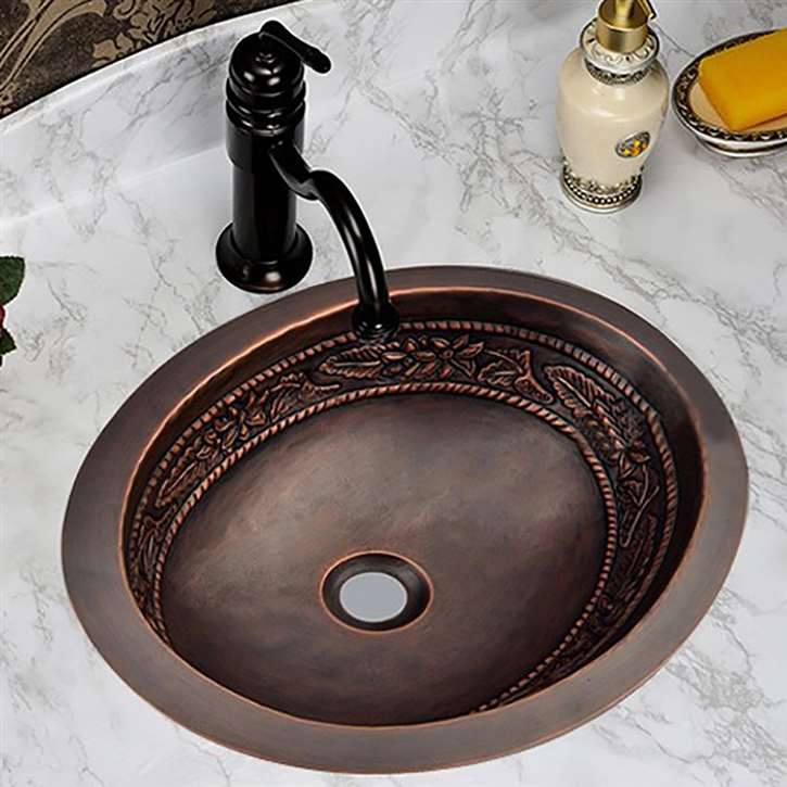 Tielt Oval Brass Antique Bronze Bathroom Sink
