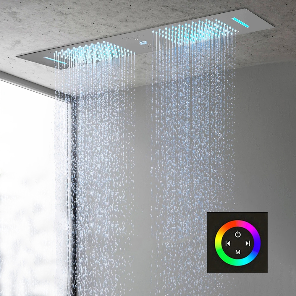 Fontana Lisieux Chrome Touch Panel Control Ceiling Mounted Shower Head