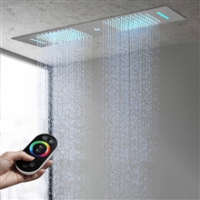 Fontana Aqua Intellect Chrome Remote Control LED Rain Shower Head