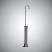 Fontana Ambilly Black Finish Floor Standing Outdoor Shower