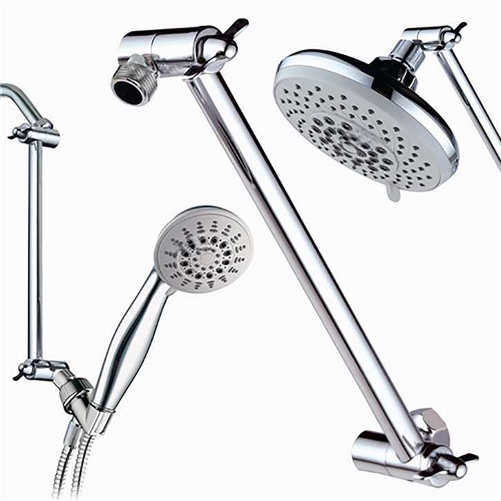 Signature 9 Inch Adjustable Height Shower Head Arm-Shower Arm extension