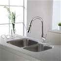 Huacho Chrome Kitchen Sink Faucet with Pull Down Spray