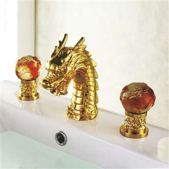 Fontana Leo Gold Dragon Deck Mount Bathtub Faucet