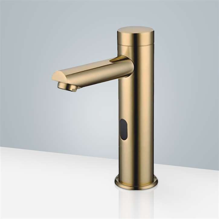 Gold Finish Touchless Automatic Sensor Faucet for commercial and residential use