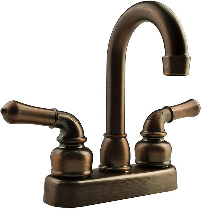 RV Travel Oil-Rubbed Bronze 6" Tall Spout Faucet Dual Handle