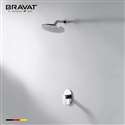 Bravat Contemporary Chrome Rounded Wall Shower Head