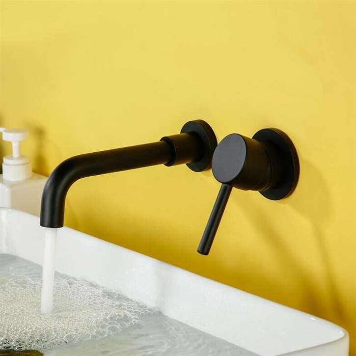 Fontana Milan Single Lever Wall Mount Oil Rubbed Bronze 8.27" (210MM) Sink Faucet