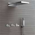 Fontana Reno Wall Mounted Nickel Rainfall Mixer Shower Set