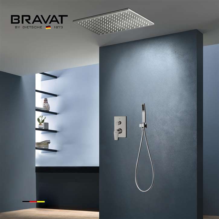 Bravat Brushed Nickel Shower Set