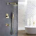 Fontana Lima 16 '' Shiny Gold Finish Water Mixer Wall Shower Faucet Set