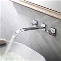 Fontana Wall Mounted Chrome Bathroom Sink Faucet