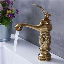 Single Handle Classic Brass Diamond Bathroom Sink Faucet