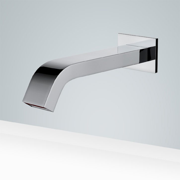 Fontana Barstow Wall Mounted Square Design Sensor Bathroom Sink Faucet