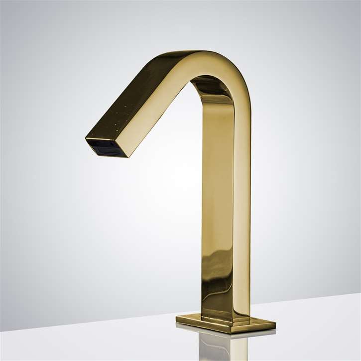 Fontana Atlanta Commercial Automatic Sensor Faucet in Shiny Gold