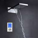 Contemporary Chrome  Finish Led Shower Head