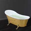 Lima One Person Freestanding Gold Acrylic Bathtub