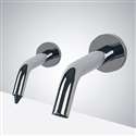 Reno Chrome Finish Wall Mount Dual Automatic Commercial Sensor Faucet And Soap Dispenser