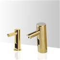 Fontana Commercial Gold Platinum Automatic Thermostatic Sensor Faucet & Automatic Soap Dispenser