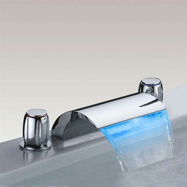 Fontana Wide Spout Waterfall Chrome Bathtub Faucet