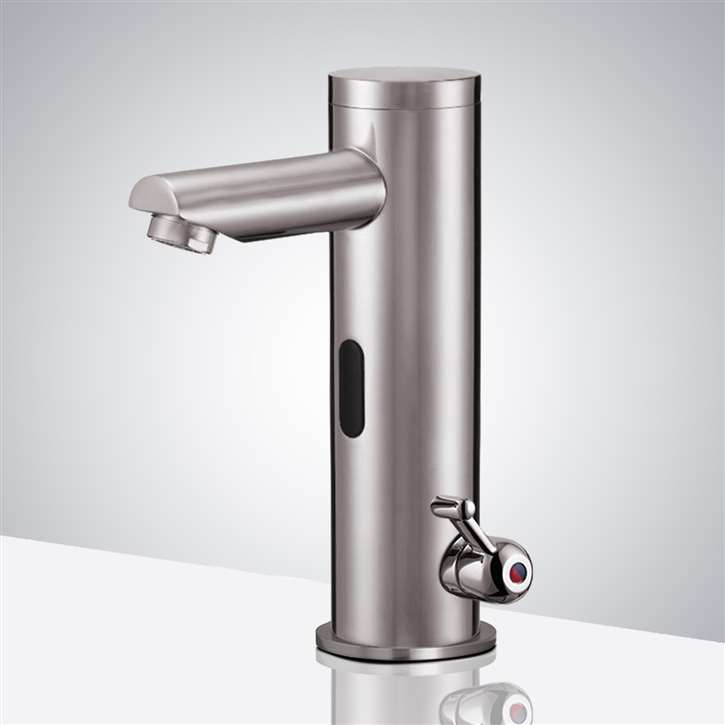 Fontana Brushed Nickel Commercial Temperature Control Automatic Sensor Faucet with Built-In Mixing Valve