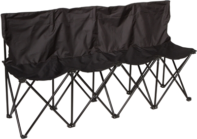 Trademark Innovations Sideline Collapsible Bench 4 Person Seater with Back