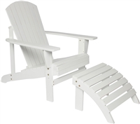 Fir Wood Adirondack Chair with Footrest by Trademark Innovations