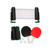 Anywhere Table Tennis Set with Paddles Balls by Trademark Innovations (Green)