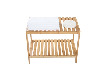 24" Long Bamboo Spa Bench Storage Shelf by Trademark Innovations