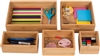 Bamboo 5-Piece Drawer Organizer Boxes by Trademark Innovations