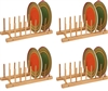 Plate Holder For 8 Plates Made From Natural Bamboo Set of 4 by Trademark Innovations