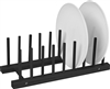 Plate Holder Black Finish For 8 Plates Made From Natural Bamboo by Trademark Innovations