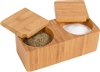 Bamboo Salt Pepper Box Kitchen Accessory with Sliding Tops