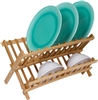 Premium Bamboo Dish Rack for Large/Thick Plates by Trademark Innovations