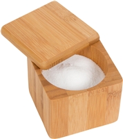 Bamboo salt box kitchen accessory Hold your salt