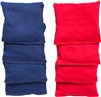 High Quality Bean Bags Set of 8 4 Red 4 Blue 1lb Bags with Stiched Duck Cloth