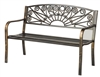Bronze Coated Steel Garden Bench By Trademark Innovations