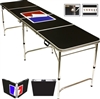 Sports Official Beer Pong Table 8 Feet with Bottle Opener, Ball Rack, 6 Pong Balls!