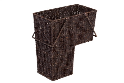 Wicker Storage Stair Basket With Handles by Blue Ridge Basket Co.