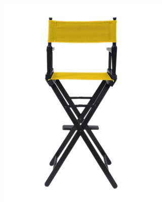 Director's Chair Counter Height Black Wood By Trademark Innovations (Yellow)
