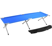 Trademark Innovations Portable Folding Camping Bed Cot Portable Bed 260 lbs Capacity Blue