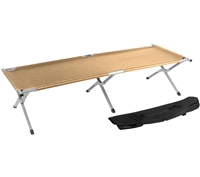Trademark Innovations Portable Folding Camping Bed Cot Portable Bed 260 lbs Capacity Tan
