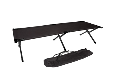 Trademark Innovations Black Aluminum Camping Bed Portable Cot