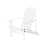 Natural Wood Adirondack Chair by Trademark Innovations (White)