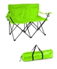 Loveseat Style Double Camp Chair with Steel Frame by Trademark Innovations (Light Green, 31.5"H)