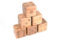 Giant Wood Yard Dice Each Die 3.5"  with Carry Bag by Trademark Innovations