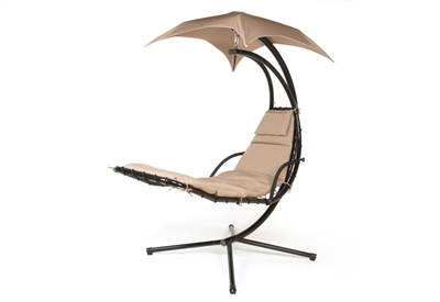 Floating Swing Chaise Lounge Chair By Trademark Innovations (Tan)