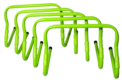 Trademark Innovations Set of 5 Adjustable Speed Training Hurdles (Light Green)