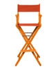 Director's Chair Bar Height Wood Fabric Color Choices By Trademark Innovations (Honey Wood with Orange)