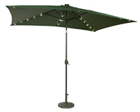 10' x 6.5' Rectangular Solar Powered LED Lighted Patio Umbrella by Trademark Innovations (Green)